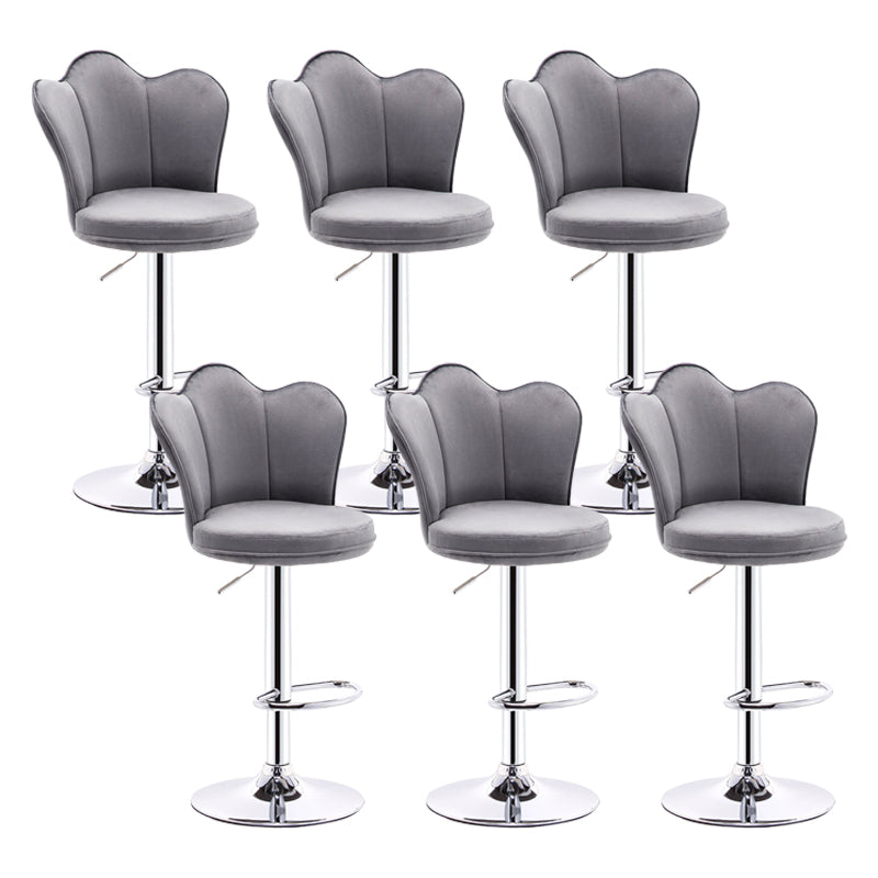 Dining Room Nordic Style Barstool Adjustable Bar Stool with Liftable Pedestal Grey 6 Piece Set Bar Stool(31"H) Clearhalo 'Bar Furniture' 'Bar Stools' 'bar_stools' 'furn' 'furn_bar_stools' 'Furniture' 'Kitchen & Dining Furniture' 5356568