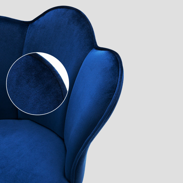 Modern Upholstered Swivel Stool Footrest Low Back Counter Chair with Metal Base