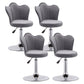 Silla de mostrador de hojas giratorias tapizadas modernas con base de metal con base de metal