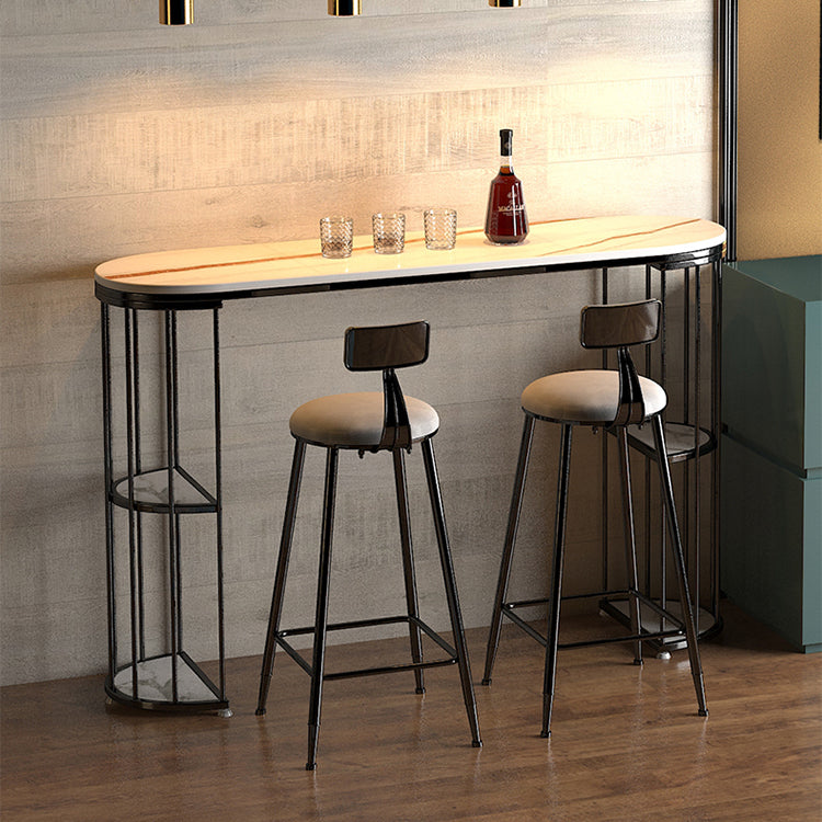 Taburete escandinavo de contra-altura redonda de terciopelo para sala de estar para sala de estar