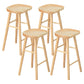Modern Solid Wood Counter Stools Backless Contoured Seat Bar Stool for Shop 4 Piece Set Clearhalo 'Bar Furniture' 'Bar Stools' 'bar_stools' 'furn' 'furn_bar_stools' 'Furniture' 'Kitchen & Dining Furniture' 5356645