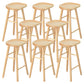 Modern Solid Wood Counter Stools Backless Contoured Seat Bar Stool for Shop 8 Piece Set Clearhalo 'Bar Furniture' 'Bar Stools' 'bar_stools' 'furn' 'furn_bar_stools' 'Furniture' 'Kitchen & Dining Furniture' 5356649
