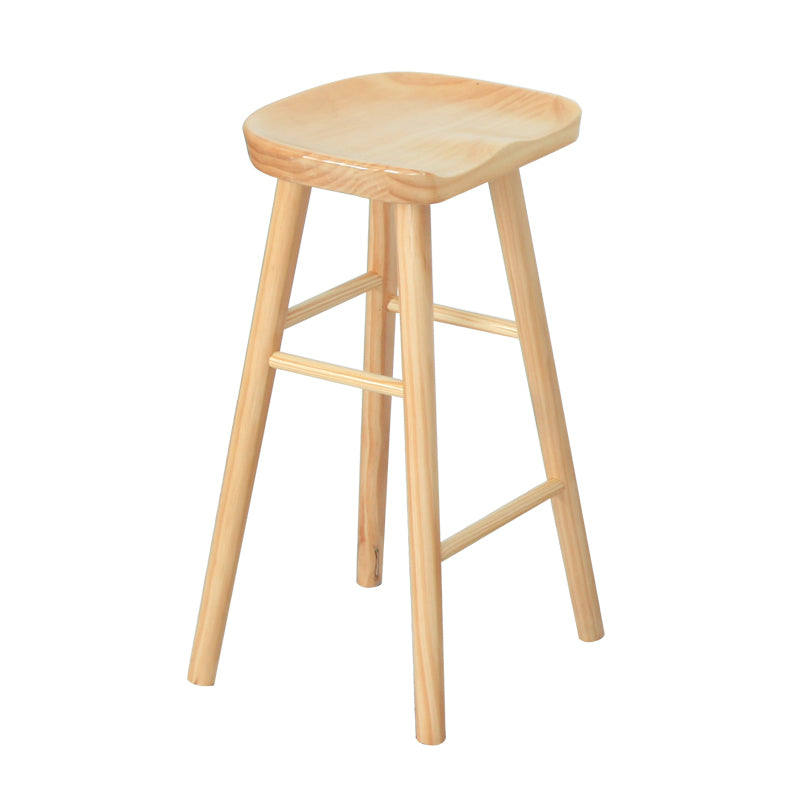 Modern Solid Wood Counter Stools Backless Contoured Seat Bar Stool for Shop Clearhalo 'Bar Furniture' 'Bar Stools' 'bar_stools' 'furn' 'furn_bar_stools' 'Furniture' 'Kitchen & Dining Furniture' 5356651