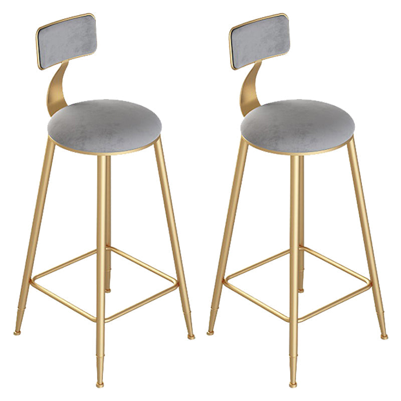 Silla de metal escandinava silla redonda de terciopelo para sala de estar para sala de estar