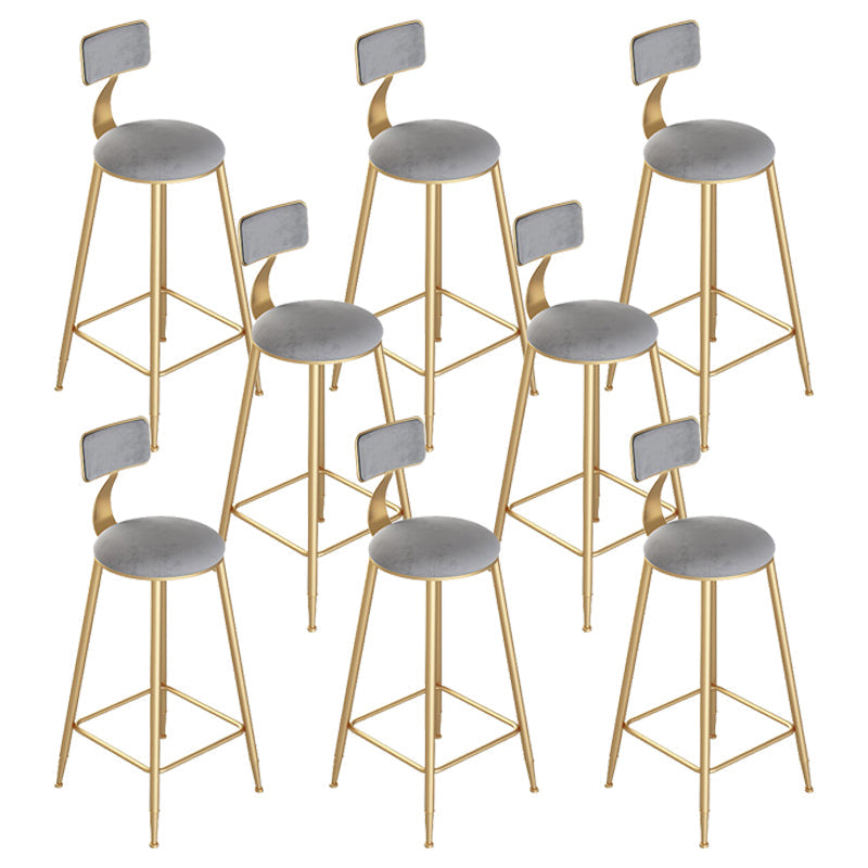 Silla de metal escandinava silla redonda de terciopelo para sala de estar para sala de estar