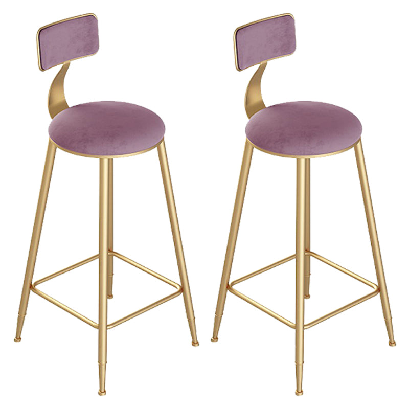 Silla de metal escandinava silla redonda de terciopelo para sala de estar para sala de estar