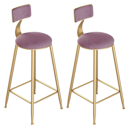 Silla de metal escandinava silla redonda de terciopelo para sala de estar para sala de estar