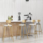 Glam Armless Backrest Counter Stool Steel Cafe Bar Stool with Cushion and Pedal Clearhalo 'Bar Furniture' 'Bar Stools' 'bar_stools' 'furn' 'furn_bar_stools' 'Furniture' 'Kitchen & Dining Furniture' 5356794