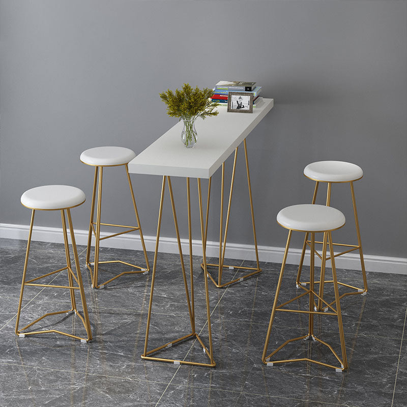 Traditionele luxe bartafelset 1/3/5-delige toonbankset met metalen voet