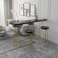Traditionele luxe bartafelset 1/3/5-delige toonbankset met metalen voet