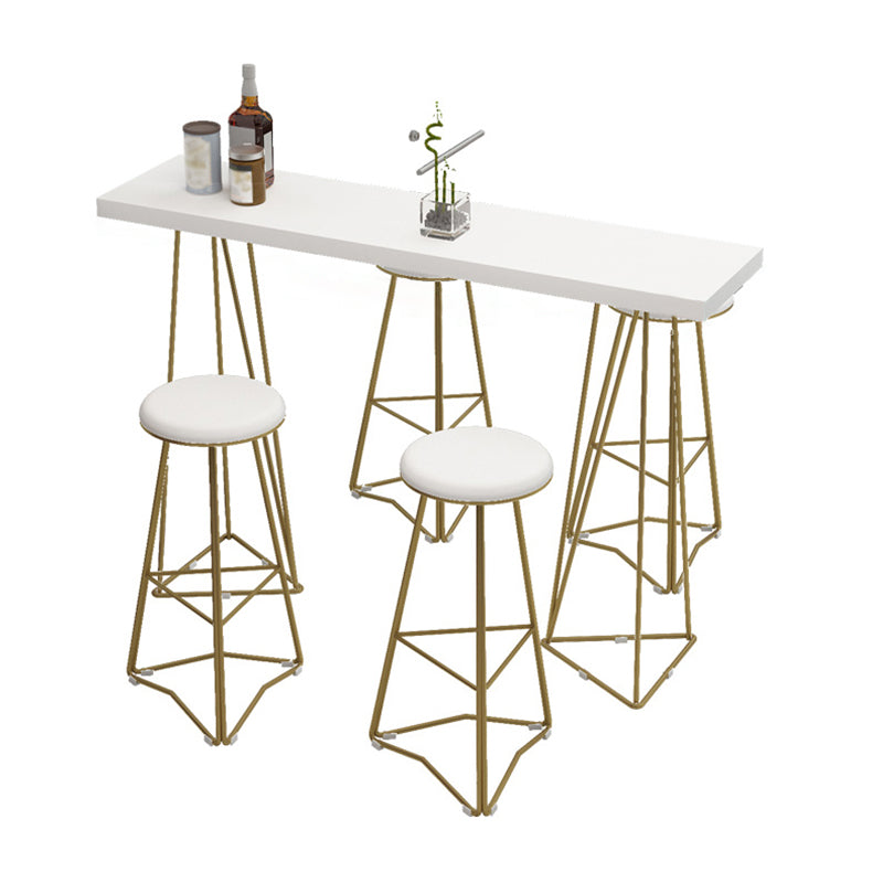 Traditionele luxe bartafelset 1/3/5-delige toonbankset met metalen voet