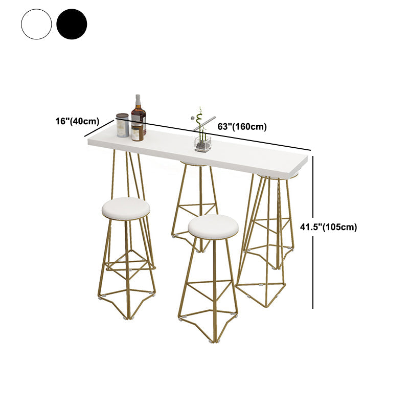 Traditionele luxe bartafelset 1/3/5-delige toonbankset met metalen voet