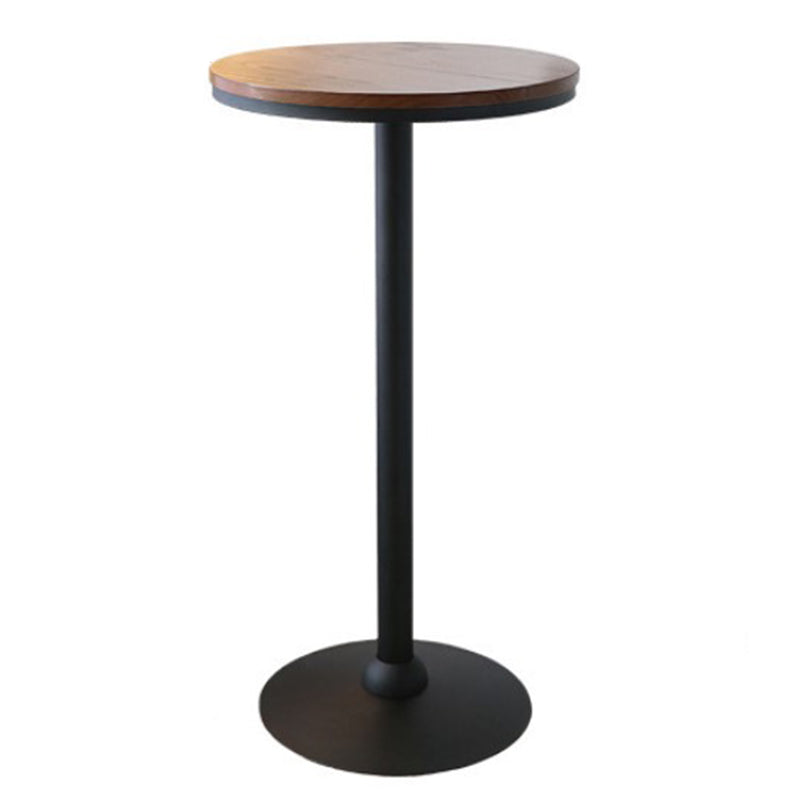 Tavolo da bar in legno solido rotondo industriale set 1/2/5 pezzi con sgabelli alti