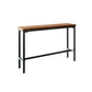 Industrial Rectangle Solid Wood Bar Table Set 1/3/4/5/9 Pieces Counter Table with Stools Brown 63"L x 16"W Clearhalo 'Bar Furniture' 'furn' 'furn_home_bar_bar_sets' 'Furniture' 'Home Bars & Bar Sets' 'home_bar_bar_sets' 'Kitchen & Dining Furniture' 5356985