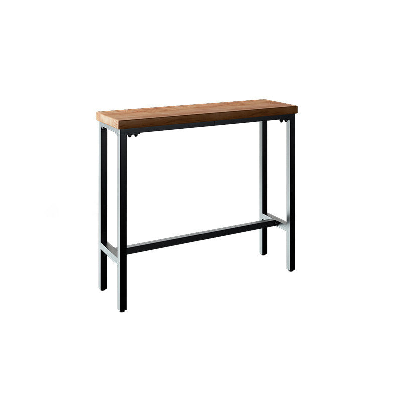 Industrial Rectangle Solid Wood Bar Table Set 1/3/4/5/9 Pieces Counter Table with Stools Brown 47"L x 16"W Clearhalo 'Bar Furniture' 'furn' 'furn_home_bar_bar_sets' 'Furniture' 'Home Bars & Bar Sets' 'home_bar_bar_sets' 'Kitchen & Dining Furniture' 5356986