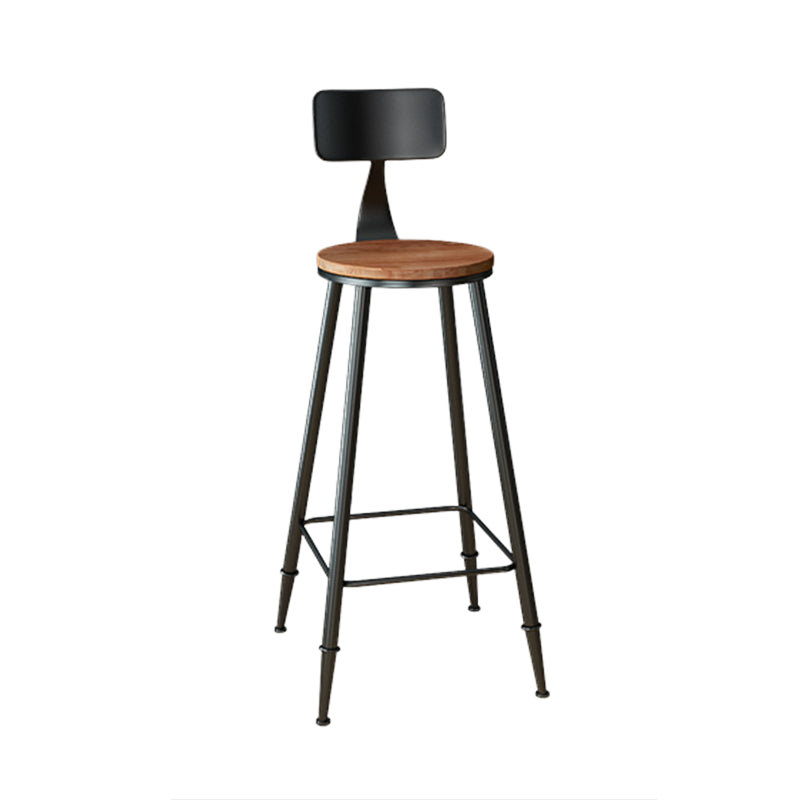 Industrial Rectangle Solid Wood Bar Table Set 1/3/4/5/9 Pieces Counter Table with Stools Black 30"H Stool (Single) Clearhalo 'Bar Furniture' 'furn' 'furn_home_bar_bar_sets' 'Furniture' 'Home Bars & Bar Sets' 'home_bar_bar_sets' 'Kitchen & Dining Furniture' 5356998