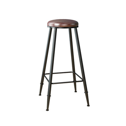 Industrial Rectangle Solid Wood Bar Table Set 1/3/4/5/9 Pieces Counter Table with Stools Brown 30"H Stool (Single) Clearhalo 'Bar Furniture' 'furn' 'furn_home_bar_bar_sets' 'Furniture' 'Home Bars & Bar Sets' 'home_bar_bar_sets' 'Kitchen & Dining Furniture' 5356999