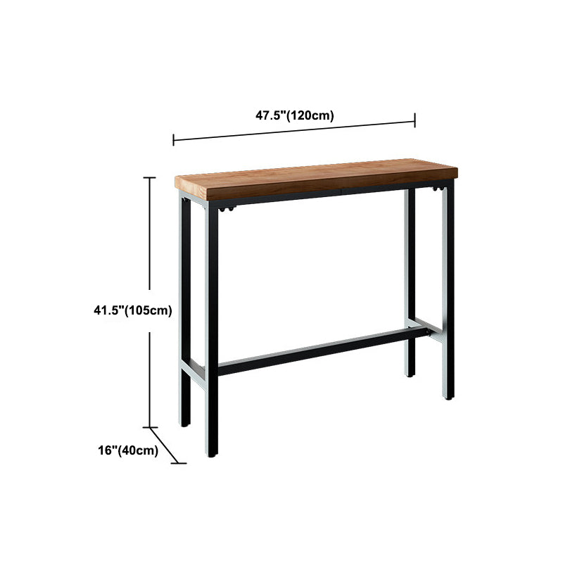 Industrial Rectangle Solid Wood Bar Table Set 1/3/4/5/9 Pieces Counter Table with Stools Clearhalo 'Bar Furniture' 'furn' 'furn_home_bar_bar_sets' 'Furniture' 'Home Bars & Bar Sets' 'home_bar_bar_sets' 'Kitchen & Dining Furniture' 5357002