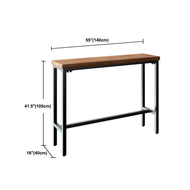Industrial Rectangle Solid Wood Bar Table Set 1/3/4/5/9 Pieces Counter Table with Stools Clearhalo 'Bar Furniture' 'furn' 'furn_home_bar_bar_sets' 'Furniture' 'Home Bars & Bar Sets' 'home_bar_bar_sets' 'Kitchen & Dining Furniture' 5357003