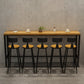 Industriale 1/611 pezzi tavolo da bar set rettangolo tavolino in legno con sgabelli alti