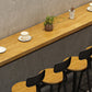 Industriale 1/611 pezzi tavolo da bar set rettangolo tavolino in legno con sgabelli alti