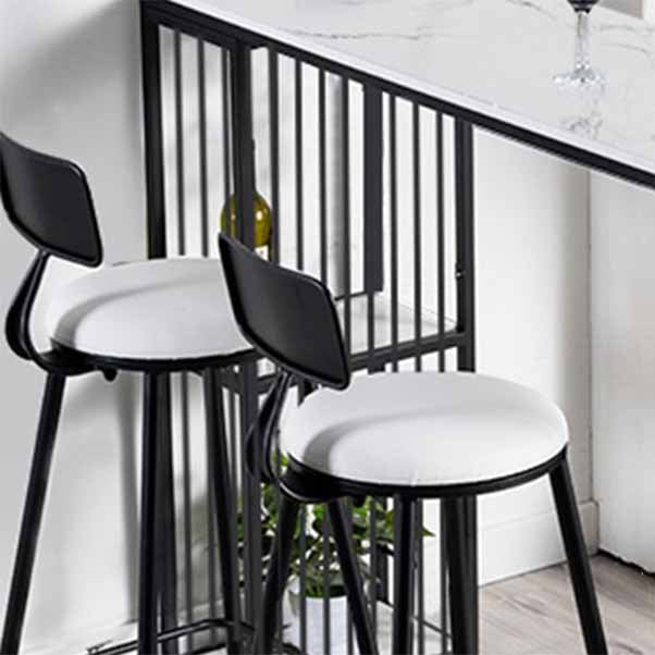 Living Room Glam Counter Height Set 1/2/3 Pieces Marble White Top Bistro Set Clearhalo 'Bar Furniture' 'furn' 'furn_home_bar_bar_sets' 'Furniture' 'Home Bars & Bar Sets' 'home_bar_bar_sets' 'Kitchen & Dining Furniture' 5357065