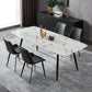 Modern Style Sintered Stone Rectangle Table Set 1/2/5/7 Pieces Dining Set Clearhalo 'Dining Room Sets' 'Dining Tables & Seating' 'dining_room_set' 'furn' 'furn_dining_room_set' 'Furniture' 'Kitchen & Dining Furniture' 5357132