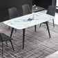 Modern Style Sintered Stone Rectangle Table Set 1/2/5/7 Pieces Dining Set Clearhalo 'Dining Room Sets' 'Dining Tables & Seating' 'dining_room_set' 'furn' 'furn_dining_room_set' 'Furniture' 'Kitchen & Dining Furniture' 5357138