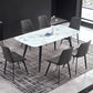 Modern Style Sintered Stone Rectangle Table Set 1/2/5/7 Pieces Dining Set Clearhalo 'Dining Room Sets' 'Dining Tables & Seating' 'dining_room_set' 'furn' 'furn_dining_room_set' 'Furniture' 'Kitchen & Dining Furniture' 5357140