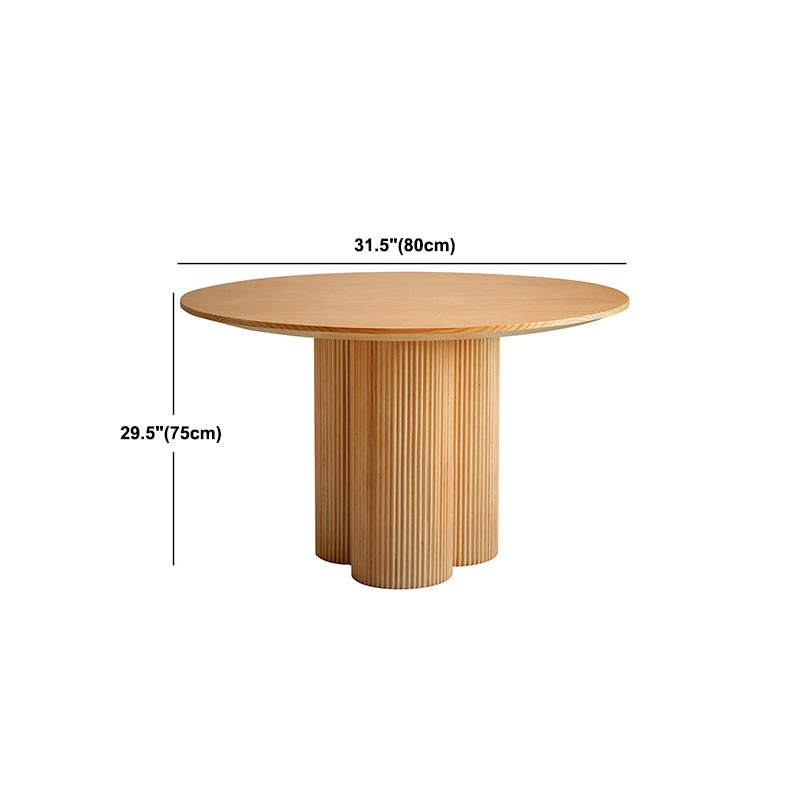 Minimalistische ronde eettafelset 1/2/3/4/5/7-delige grenen dinetteset