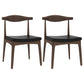 Traditional Wood Dinette Set 1/2/5/7 Pieces Rectangle Table Set for Dining Room 2 Brown Chairs Clearhalo 'Dining Room Sets' 'Dining Tables & Seating' 'dining_room_set' 'furn' 'furn_dining_room_set' 'Furniture' 'Kitchen & Dining Furniture' 5357178