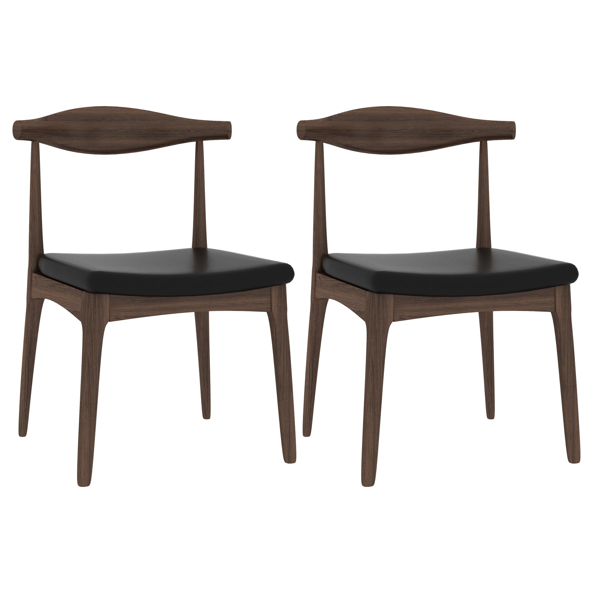 Traditional Wood Dinette Set 1/2/5/7 Pieces Rectangle Table Set for Dining Room 2 Brown Chairs Clearhalo 'Dining Room Sets' 'Dining Tables & Seating' 'dining_room_set' 'furn' 'furn_dining_room_set' 'Furniture' 'Kitchen & Dining Furniture' 5357178