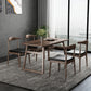 Traditional Wood Dinette Set 1/2/5/7 Pieces Rectangle Table Set for Dining Room 5 Pieces: Table, 4 Brown Chairs Clearhalo 'Dining Room Sets' 'Dining Tables & Seating' 'dining_room_set' 'furn' 'furn_dining_room_set' 'Furniture' 'Kitchen & Dining Furniture' 5357179