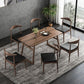 Traditional Wood Dinette Set 1/2/5/7 Pieces Rectangle Table Set for Dining Room 7 Pieces: Table, 6 Brown Chairs Clearhalo 'Dining Room Sets' 'Dining Tables & Seating' 'dining_room_set' 'furn' 'furn_dining_room_set' 'Furniture' 'Kitchen & Dining Furniture' 5357180