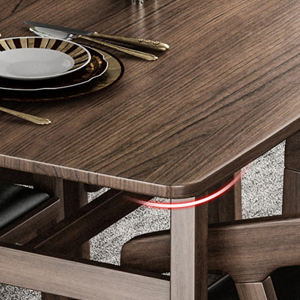 Traditional Wood Dinette Set 1/2/5/7 Pieces Rectangle Table Set for Dining Room Clearhalo 'Dining Room Sets' 'Dining Tables & Seating' 'dining_room_set' 'furn' 'furn_dining_room_set' 'Furniture' 'Kitchen & Dining Furniture' 5357183