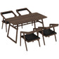 Traditional Wood Dinette Set 1/2/5/7 Pieces Rectangle Table Set for Dining Room Clearhalo 'Dining Room Sets' 'Dining Tables & Seating' 'dining_room_set' 'furn' 'furn_dining_room_set' 'Furniture' 'Kitchen & Dining Furniture' 5357186