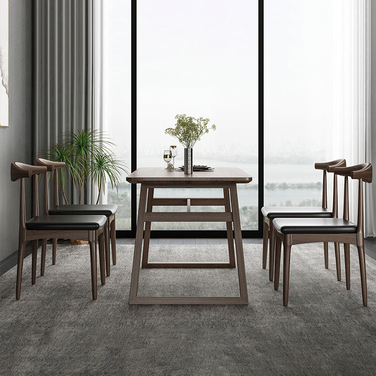 Traditional Wood Dinette Set 1/2/5/7 Pieces Rectangle Table Set for Dining Room Clearhalo 'Dining Room Sets' 'Dining Tables & Seating' 'dining_room_set' 'furn' 'furn_dining_room_set' 'Furniture' 'Kitchen & Dining Furniture' 5357187