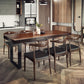 Industrial 1/5/7 Pieces Dining Set Rectangle Pine Wood Dining Table for Dining Room Clearhalo 'Dining Room Sets' 'Dining Tables & Seating' 'dining_room_set' 'furn' 'furn_dining_room_set' 'Furniture' 'Kitchen & Dining Furniture' 5357200