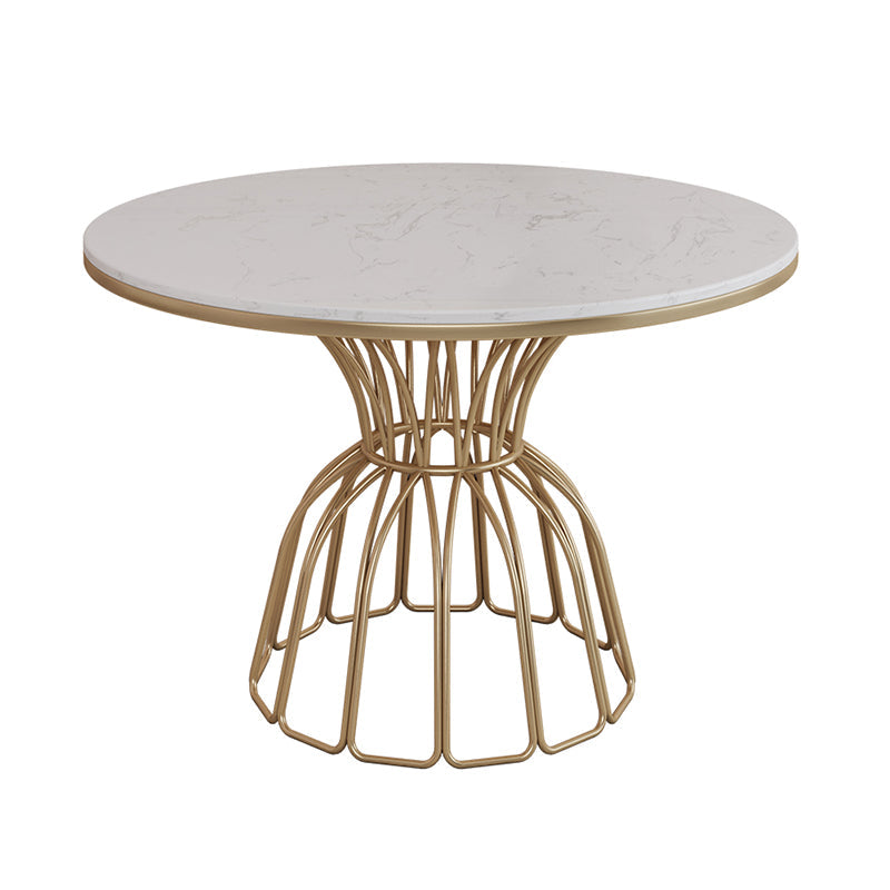 Juego de comedor nórdico de 1/5 piezas, mesa de comedor redonda de piedra para comedor