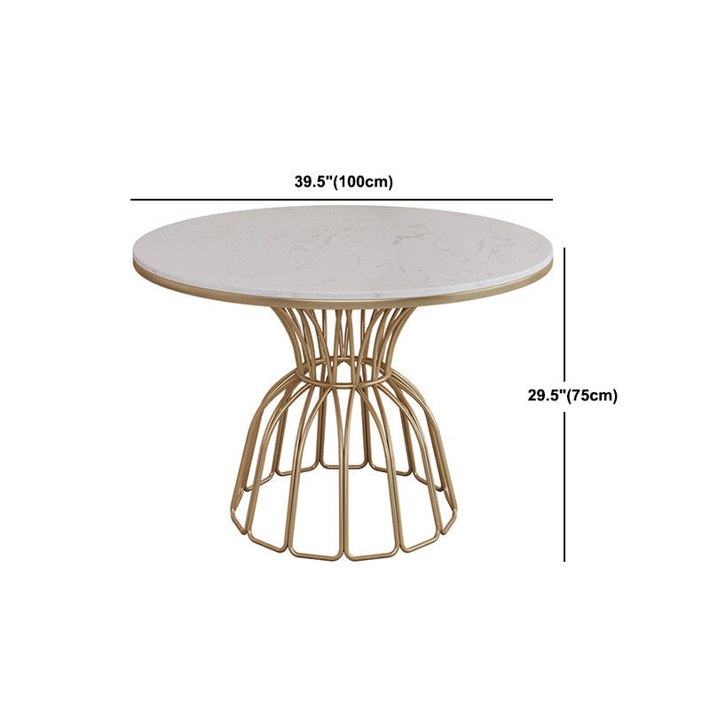 Juego de comedor nórdico de 1/5 piezas, mesa de comedor redonda de piedra para comedor