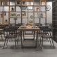 Industrial Solid Wood Dining Table Set 1/2/5 Pieces Rectangle Dining Set