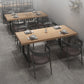 Industrial Solid Wood Dining Table Set 1/2/5 Pieces Rectangle Dining Set