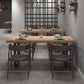 Industrial Solid Wood Dining Table Set 1/2/5 Pieces Rectangle Dining Set