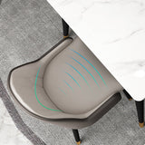 モダンな長方形のダイニングテーブルセット1/4/5ピースホワイトストーンダイネットセット