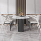 Set da tavolo in metallo in pietra sinterizzata in stile moderno Set da pranzo 1/3/4/5 pezzi