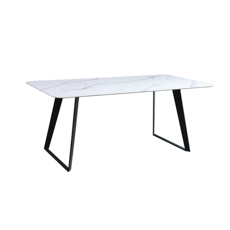 Set da tavolo moderno rettangolare in pietra sinterizzata Set da pranzo da 1/2/5/7 pezzi
