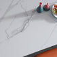 Set da tavolo moderno rettangolare in pietra sinterizzata Set da pranzo da 1/2/5/7 pezzi