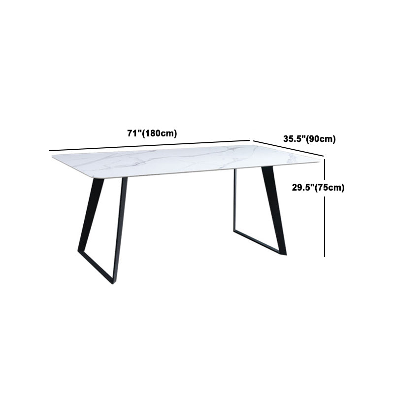Set da tavolo moderno rettangolare in pietra sinterizzata Set da pranzo da 1/2/5/7 pezzi