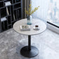 Metal Traditional Luxury Round Dining Table for Home Sintered Stone Table with Pedestal White Black Clearhalo 'Dining Tables & Seating' 'Dining Tables' 'dining_table' 'furn' 'furn_dining_table' 'Furniture' 'Kitchen & Dining Furniture' 5357388