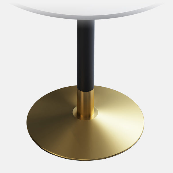 Metal Traditional Luxury Round Dining Table for Home Sintered Stone Table with Pedestal Clearhalo 'Dining Tables & Seating' 'Dining Tables' 'dining_table' 'furn' 'furn_dining_table' 'Furniture' 'Kitchen & Dining Furniture' 5357395